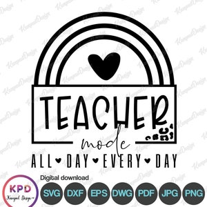 Modo profesor SVG / Modo enseñanza Svg / Profesor divertido svg / Regalo para profesor / Vida del profesor svg / Profesor svg / Archivo digital / Archivos Cricut