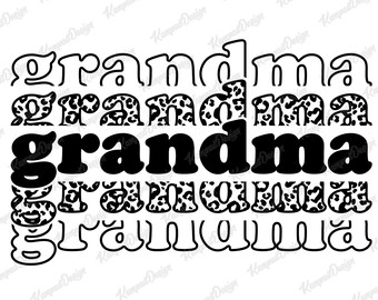 Retro Grandma SVG | Grandma SVG | Mom Life | Leopard Svg | Sublimation Design | Mama clipart | Leopard PNG | Mama Png | Digital File | MaMa