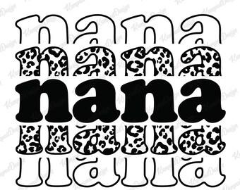 Retro Nana SVG | Mama SVG | Mom Life | Leopard Svg | Sublimation Design | Mama clipart | Leopard PNG | Mama Png | Digital File | MaMa | Nana