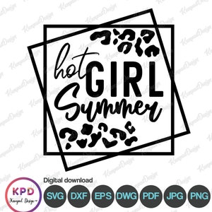 Hot Girl Summer Svg | Hot Mom Summer SVG | Leopard SVG | Sublimation Design | Summertime svg | Digital File | Cricut cut Files | Hot Girl