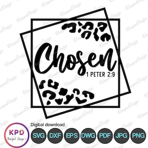 Chosen SVG | Waymaker SVG | Christian svg | Bible Verse SVG | Sublimation Design | clipart | Digital File | Cricut cut Files | Religious svg