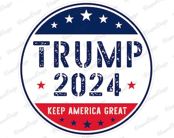 Funny | Peel & Stick President 3.37 x 9 Gift Keep America Great Trump 2024Vinyl Sticker Decal Republican Election Trump Humor