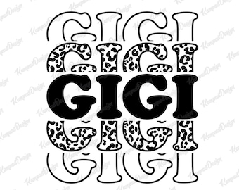 Retro Gigi SVG | Gigi SVG | Mom Life | Leopard Svg | Sublimation Design | Mama clipart | Leopard PNG | Mama Png | Digital File | MaMa