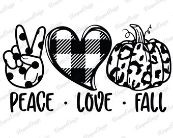 Vrede liefde herfst SVG | Herfstvibes png | Fijne herfst png | Herfst png | Herfst png | Sublimatieontwerpen | Digitaal bestand | Cricut gesneden bestanden | Val
