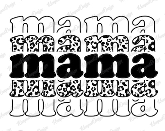 Retro Mama SVG | Mama SVG | Mom Life | Leopard Svg | Sublimation Design | Mama clipart | Leopard PNG | Mama Png | Digital File | MaMa