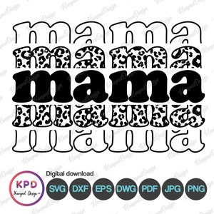 Retro Mama SVG | Mama SVG | Mom Life | Leopard Svg | Sublimation Design | Mama clipart | Leopard PNG | Mama Png | Digital File | MaMa