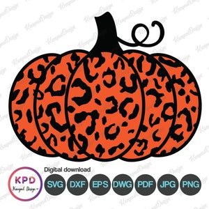 Leopard Pumpkin Svg | Pumpkin Leopard Svg | Pumpkin SVG | Sublimation Design | Digital File | Cricut cut Files | Fall | Cheetah Pumpkin SVG