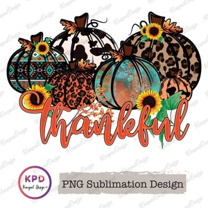 Thankful PNG | Thanksgiving Png | Thankful Mama Png | Pumpkin PNG | Leopard Thanksgiving Png | Sublimation design | Pumpkin Season Png