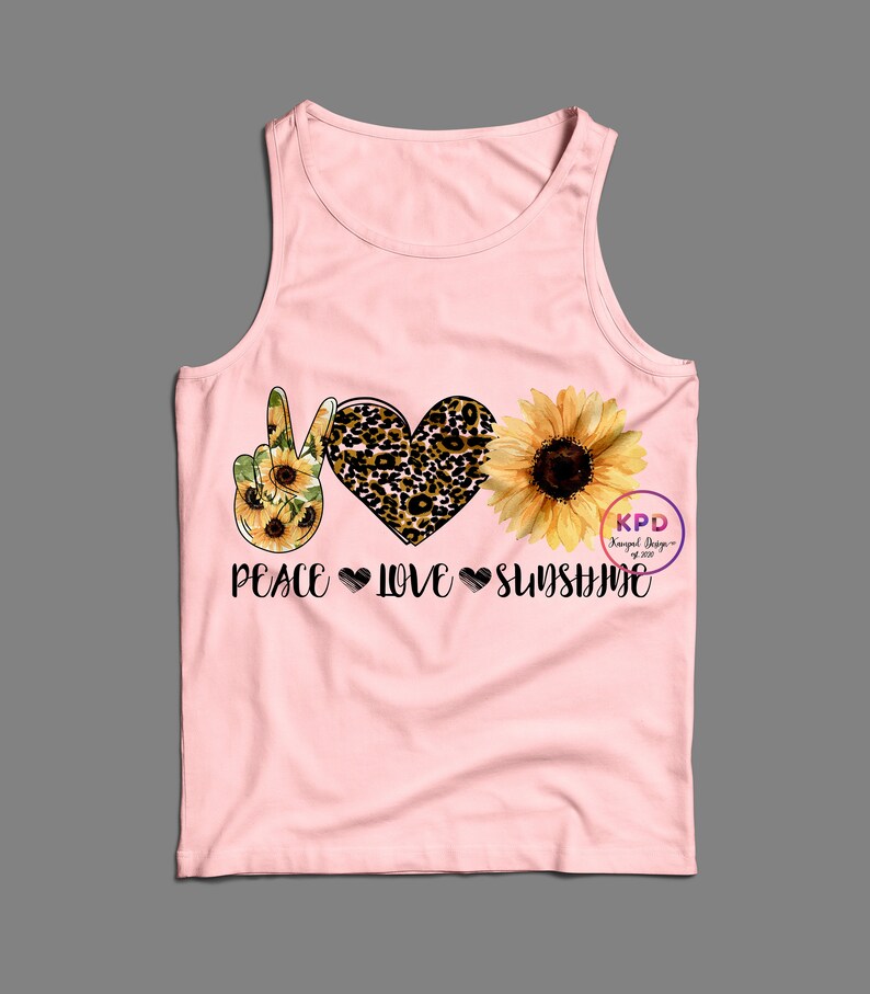 Download Peace love Sunshine sublimation design PNG Sunflower | Etsy