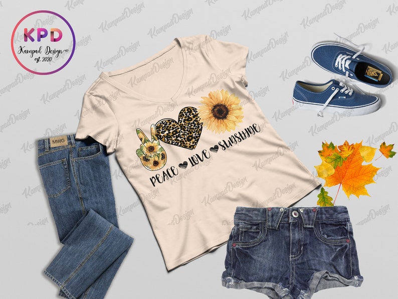 Download Peace love Sunshine sublimation design PNG Sunflower | Etsy