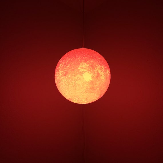 Hanging Sun Lamp With Multiple Colors 10 inch Diameter Plug in