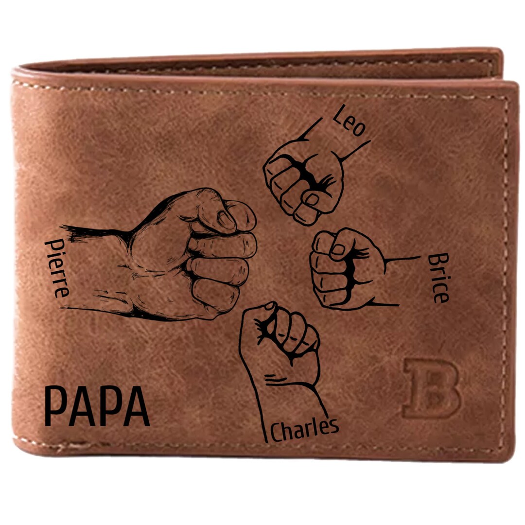 Portefeuille En Cuir Fait Main - Style Journal De Voyage Personnalisable