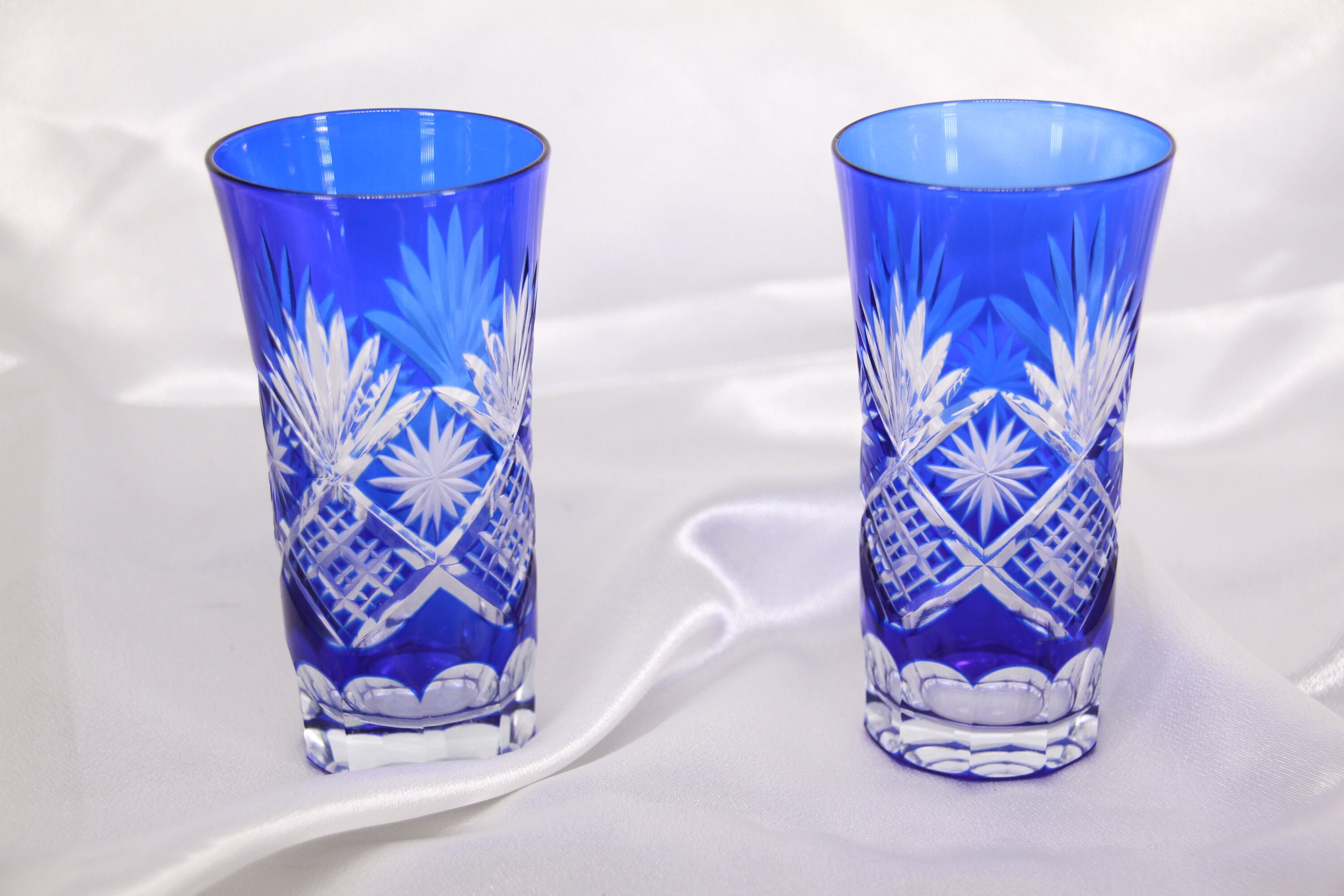 Edo Kiriko Cups Japanese Cut Glass Cups Etsy UK