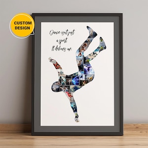 Personalized Gifts For Dance Teachers, Photo Collage Gifts For Dancing, Unique Birthday Gifts, Dance Gifts For Girls, Dance Wall Art