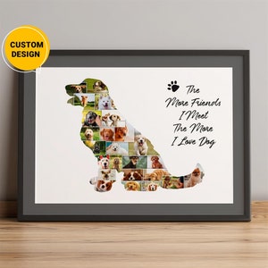 Personalized Dog Photo Collage, Dog Memorial Gifts, Gifts For Dog Lovers, Gifts For Dog Owners, Pet Loss Presents, Dog Christmas Gifts