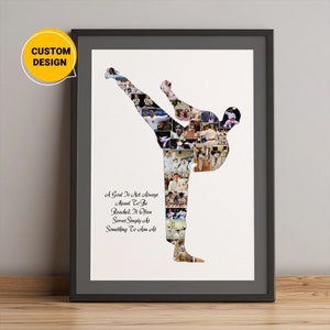 Personalisierte Karate Fotocollage, Karate Thema, Karate Geschenke für Männer, Geschenk für Karate Fans, Karate Spieler Geschenk, Karate Lehrer Geschenke