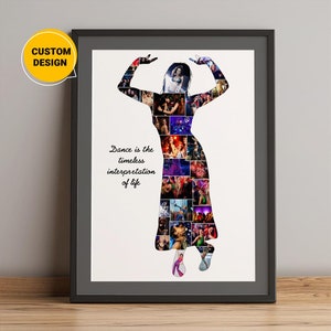 Customized Dance Gifts Photo Collage Gifts For Dancer Wife, Gifts For The Dancer, Dance Gifts For Girls, Dance Wall Art Gifts For Dancing