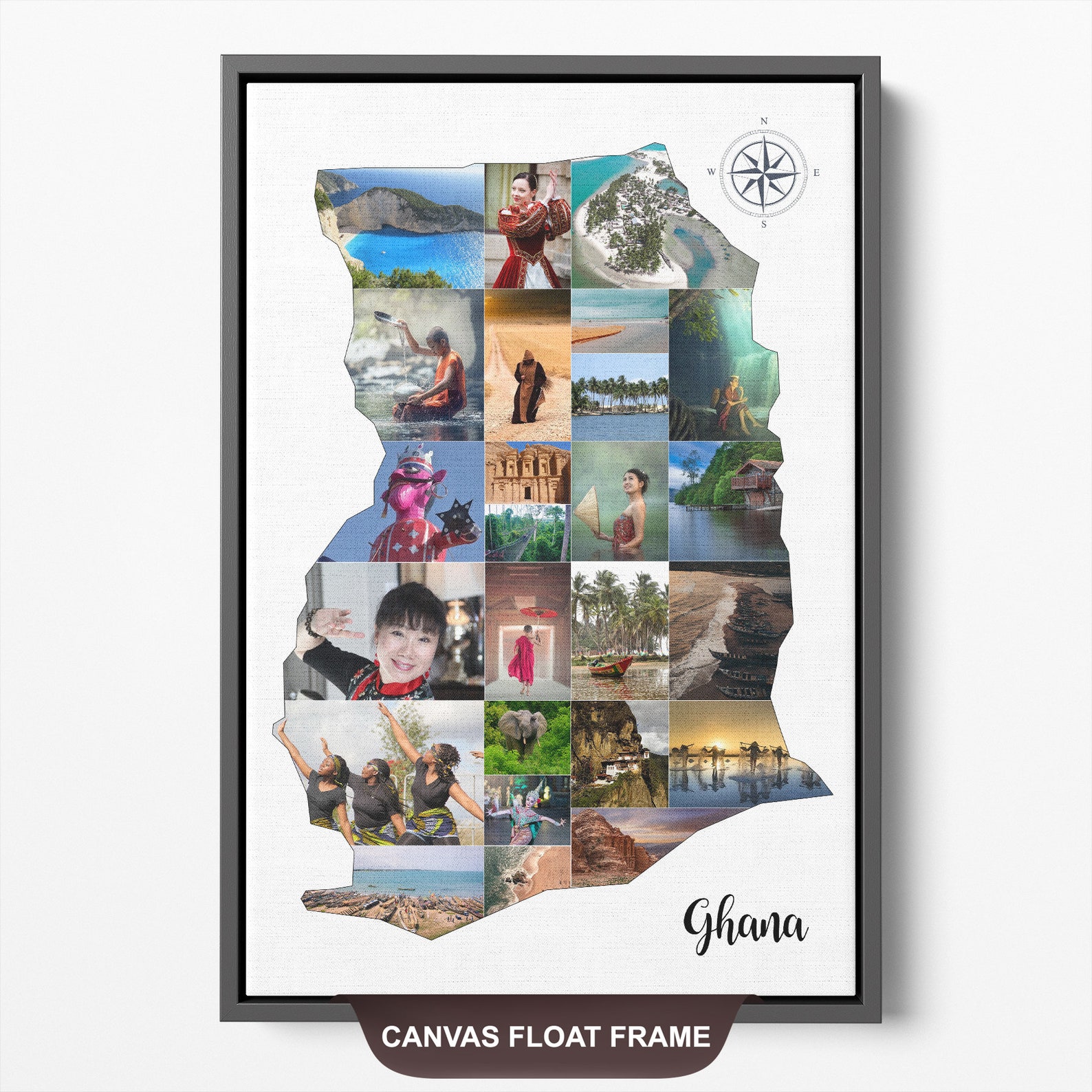 Ghana Art Ghana Travel Poster Ghana Poster Ghana Map Ghana Etsy