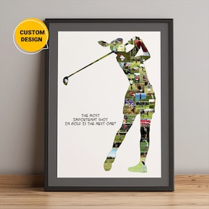 Personalized Golf Photo Collage, Golf Team Coach Gift, Golf Christmas Gifts, Golf Lover Picture, Best Gifts For The Golfer, Funny Golf Gifts