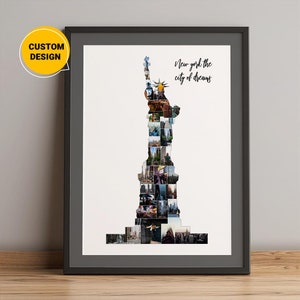 Kundenspezifische New Yorker Geschenke, Fotocollage-Geschenke für Reiseliebhaber, Wandkunst New York City, New York City Geschenk, große Reisegeschenke