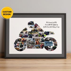 Personalisierte Motorrad-Collage, Fahrrad-Fotogeschenk, Fahrrad-Trainergeschenk, Radfahrer Malerei, Geschenke für Mountainbiker, Fahrrad-Liebhaber-Wand-Kunst