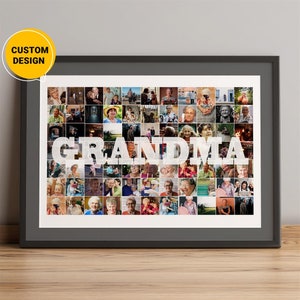 Regalos de collage de fotos con letras personalizadas para abuela, regalos de Navidad para abuela, regalos de cumpleaños para abuela, regalos para bisabuela, el mejor regalo para abuela