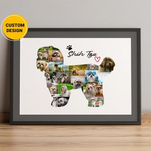 Personalized Shih Tzu Collage Gift, Shih Tzu Owners Gift, Shih Tzu Home Decor, Shih Tzu Lovers Gift, Shih Tzu Gift Idea, Shih Tzu Drawing