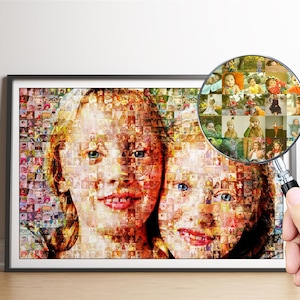 Valentines Day Gift For Her Custom Mosaic Anniversary Gifts For Her, Gifts For Wife, Custom Photo Mosaic Collage, Birthday Gifts For Wife