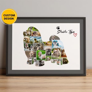 Custom Shih Tzu Collage Gift, Shih Tzu Owners Gift, Gifts For Shih Tzu Lovers, Shih Tzu Home Decor, Shih Tzu String Art, Shih Tzu Gift Idea
