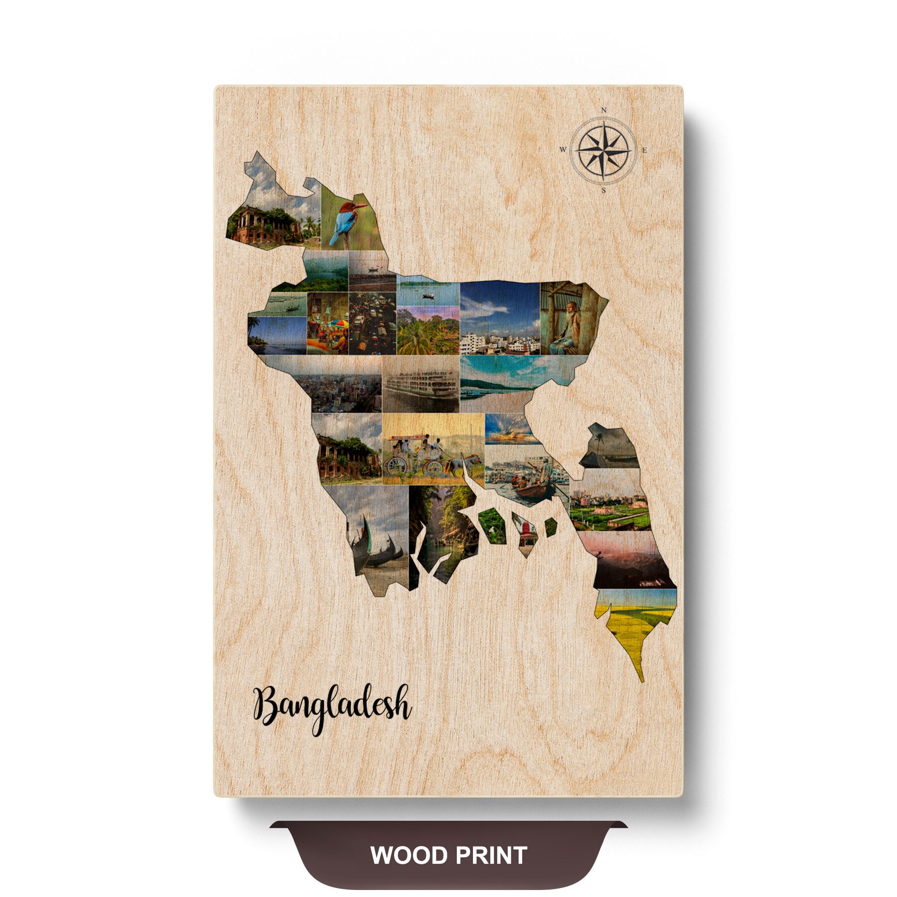 Bangladesh Map, Bangladesh Decor, Bangladesh Wall Art, Bangladesh