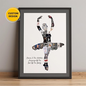 Customized Dance Gifts Photo Collage Gifts For Dance Teachers, Gifts For The Dancer, Dance Gifts For Girls, Dance Wall Art Gifts For Dancing