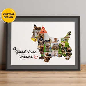 Personalized Photo Yorkie Collage, Yorkshire Terrier Owner, Yorkie Dog Gifts, Gifts For Yorkie Lovers, Yorkie For Christmas, Yorkie Art