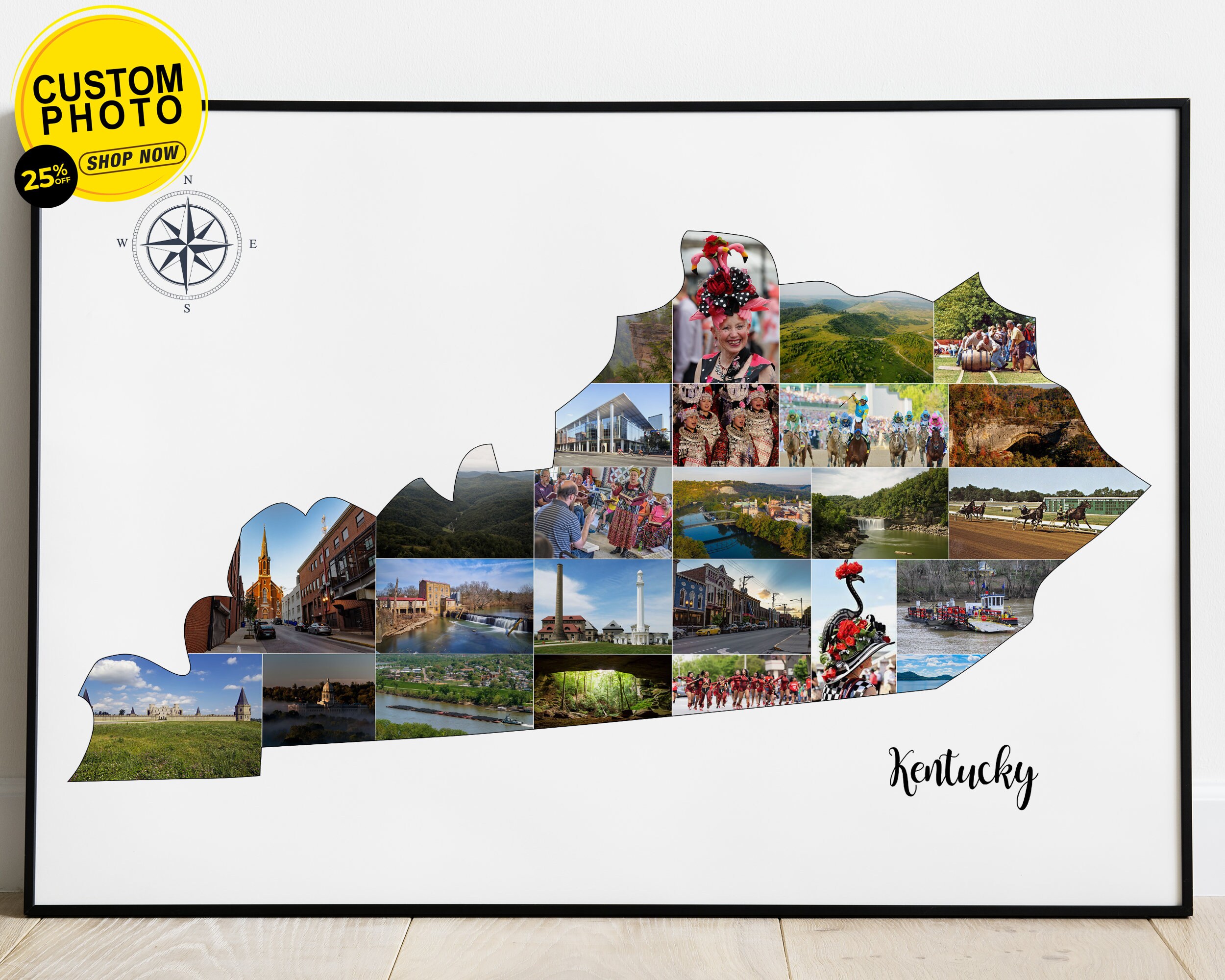 Kentucky Watercolor Kentucky Wall Art Kentucky Map Kentucky Etsy UK