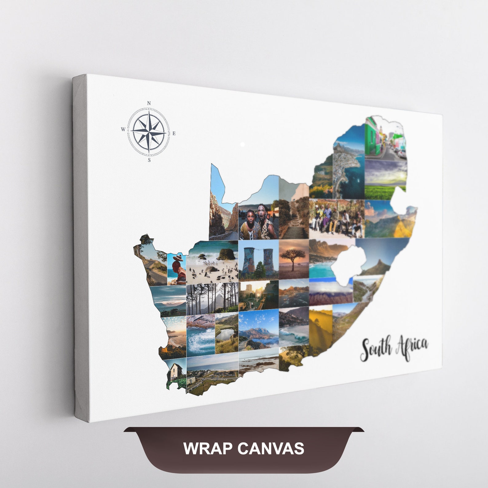 South Africa Art, Print South Africa, South Africa Map Art, South