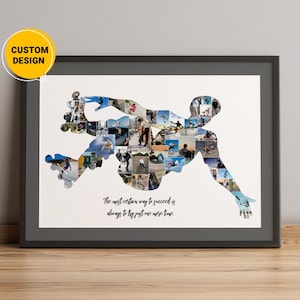 Personalized Skater Photo Collage, Roller Skate Photo, Skating Coach Gift, Skating Team Gift, Gift Skate Players, Roller Skating Lover