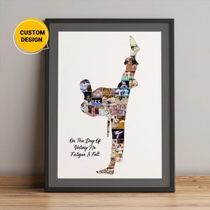 Personalisierte Karate Fotocollage, Karate-Trainer Geschenk, Karate Spieler Geschenk, Karate Lehrer Geschenke, Karate Geschenkideen, Geschenk für Karate-Fans