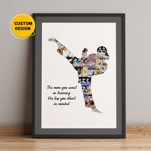 Benutzerdefinierte Karate Foto-Collage, Karate Lehrer Geschenk, Kampfkunst Geschenke, Geschenke für Karate-Liebhaber, Karate Schüler, Karate Geschenkideen, Karate Fan