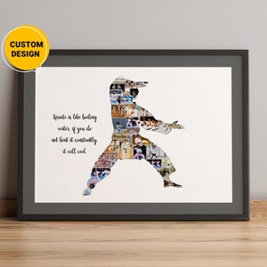 Regalo de Sensei de Karate con Collage Personalizado, Entrenador de Profesores Sensei, Regalos de Sensei, Regalo de Profesor de Karate, Regalos de Karate para Hombres, Regalo de Marido de Karate