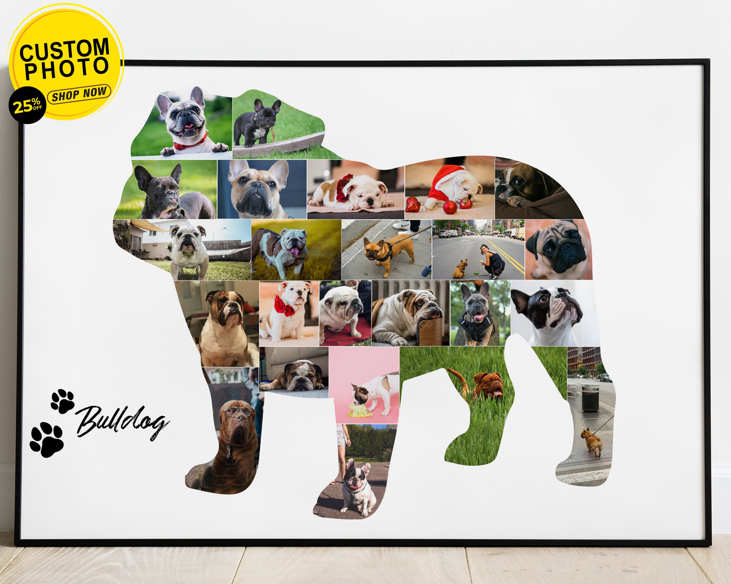 Bulldog Wall Art Bulldog Home Decor Bulldog Gifts Bulldog Etsy