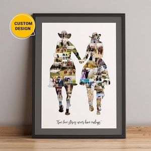 Custom Phot Collage Horse Gift, Horse Riding Gifts, Gifts For Horse Lovers, Horse Gift For Him, Horse Riding Art, Horse Racing Fan Gift