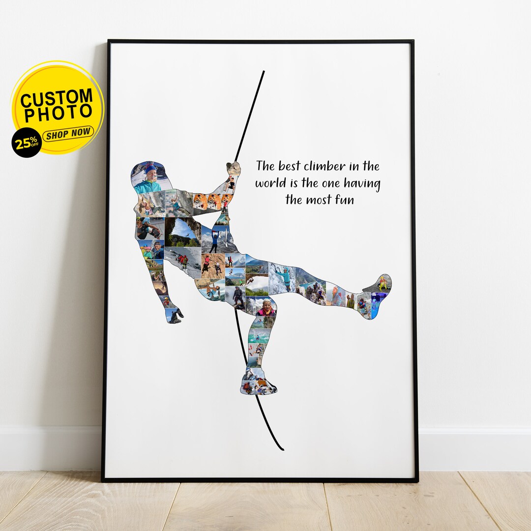Climbing Men Wall Decor Art Print Rock Climbing Climbing - Etsy