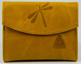 Royal Blue Women Mini Leather Credit Card Case Wallet with Inner Mirror and Card Holder