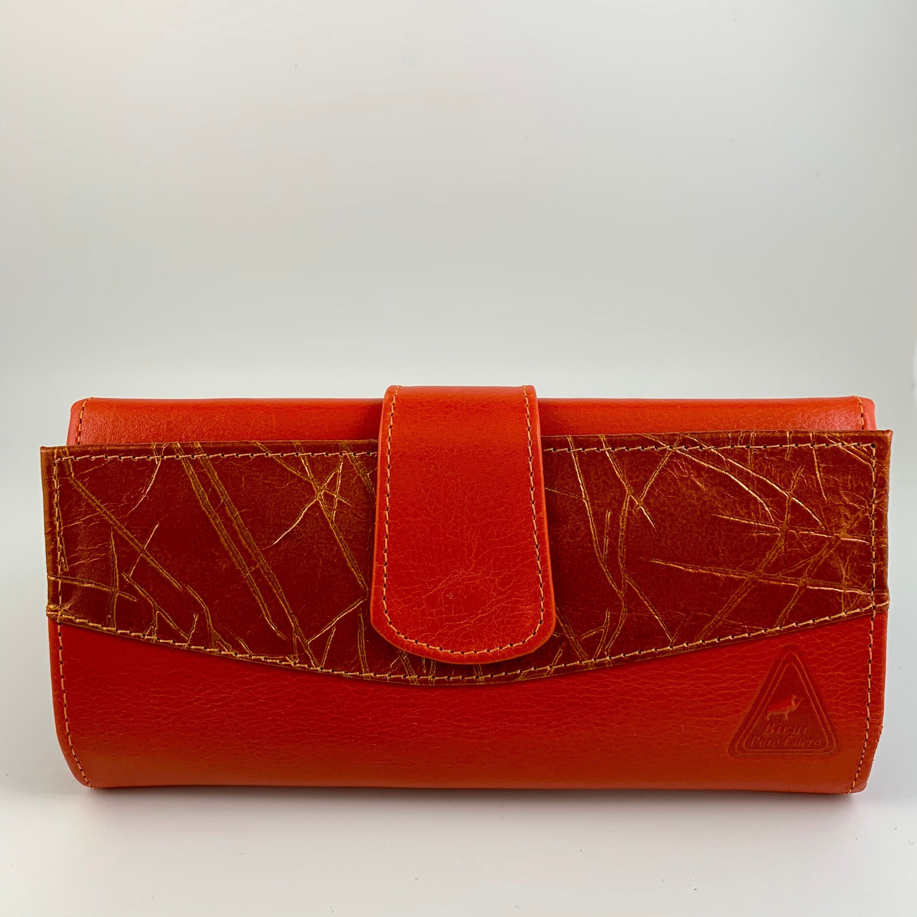Leather Wallet for Women Handmade vibrant orange with Etsy