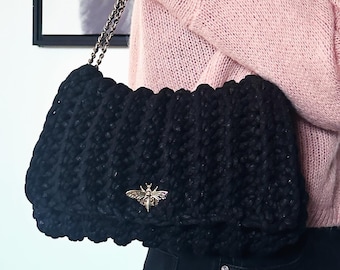 Sac à main fabriqué au crochet avec du trapilho XL/ Sac à main crochet/ fabrication artisanale /sac au crochet trapilho/Sac à main fait main