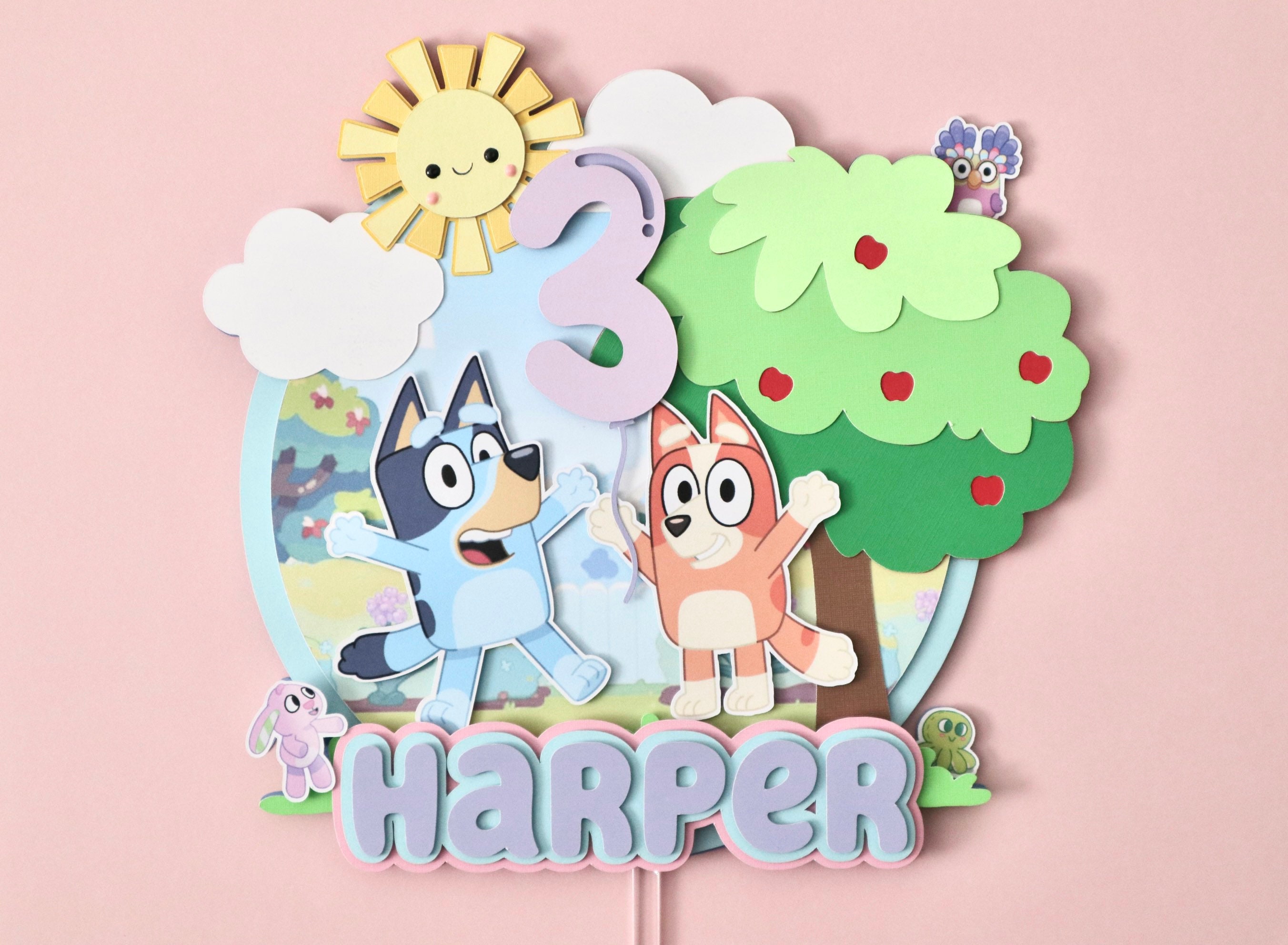 Bluey Inspired Birthday Milestone Banner