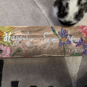Bespoke wooden Happily Ever After sign