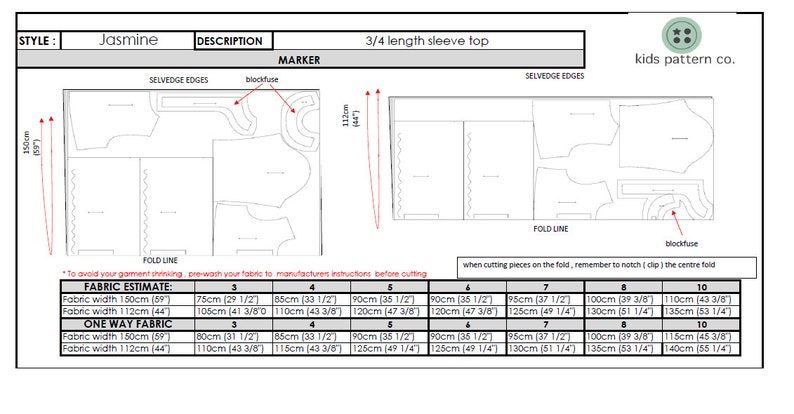 Girls top button back PDF pattern, pdf kids pattern, sewing pattern, girls sewing pattern, children PDF pattern , kids PDF pattern image 8