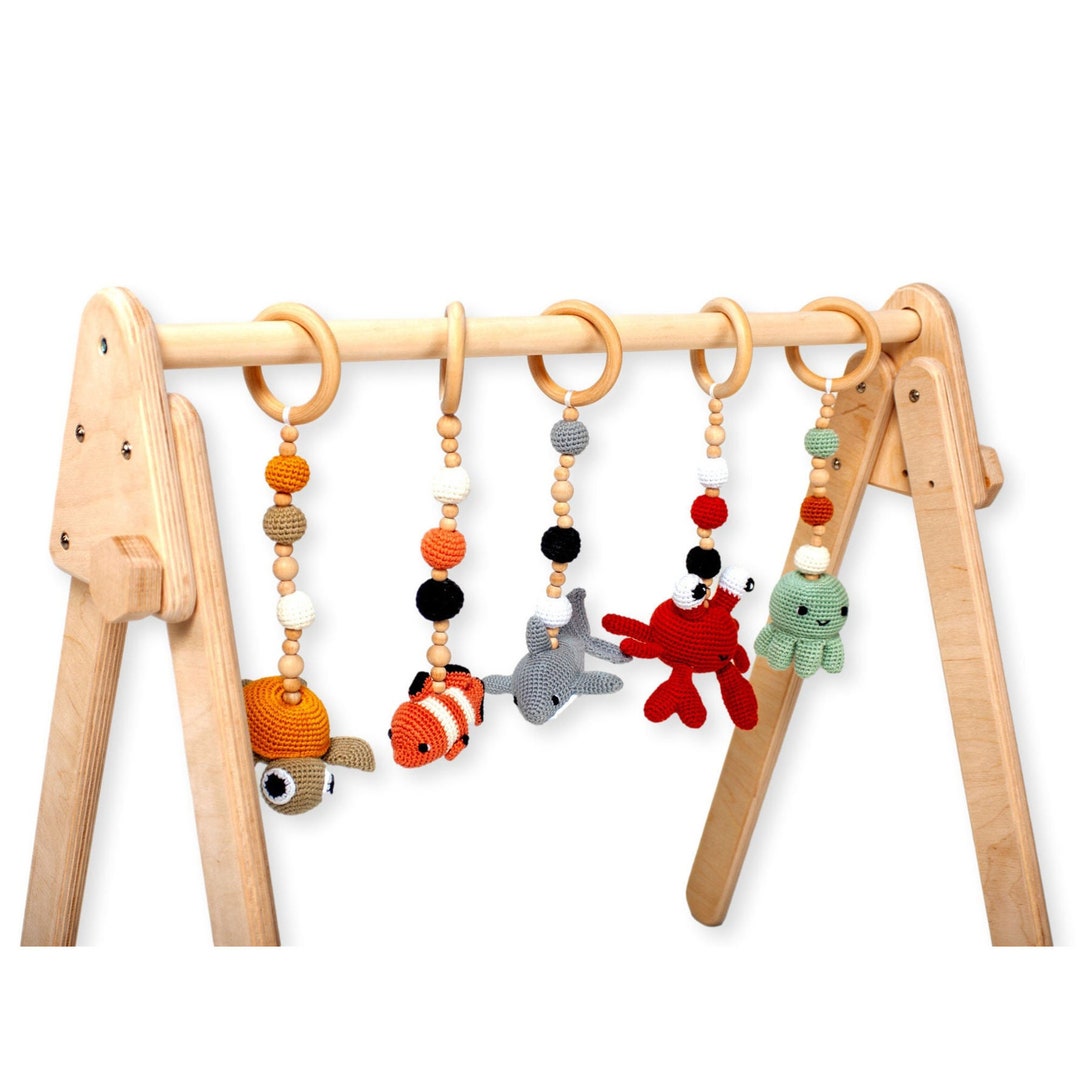 Wooden Baby Gym for Toddler Baby Gym Frame and 5 Pieces Etsy