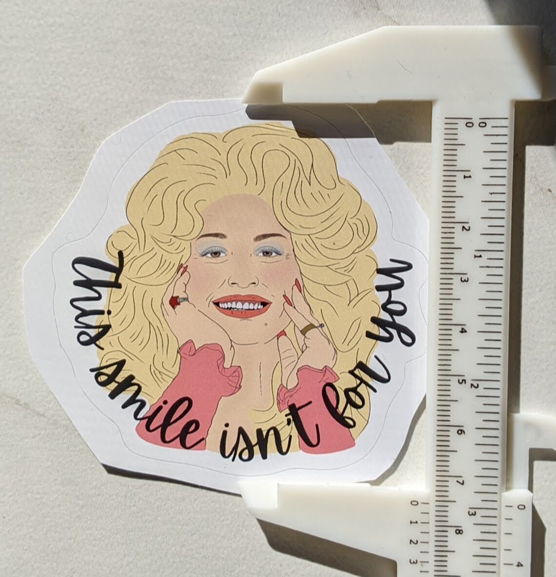 Dolly Parton Vinyl Sticker/Decal This smile isn't Etsy