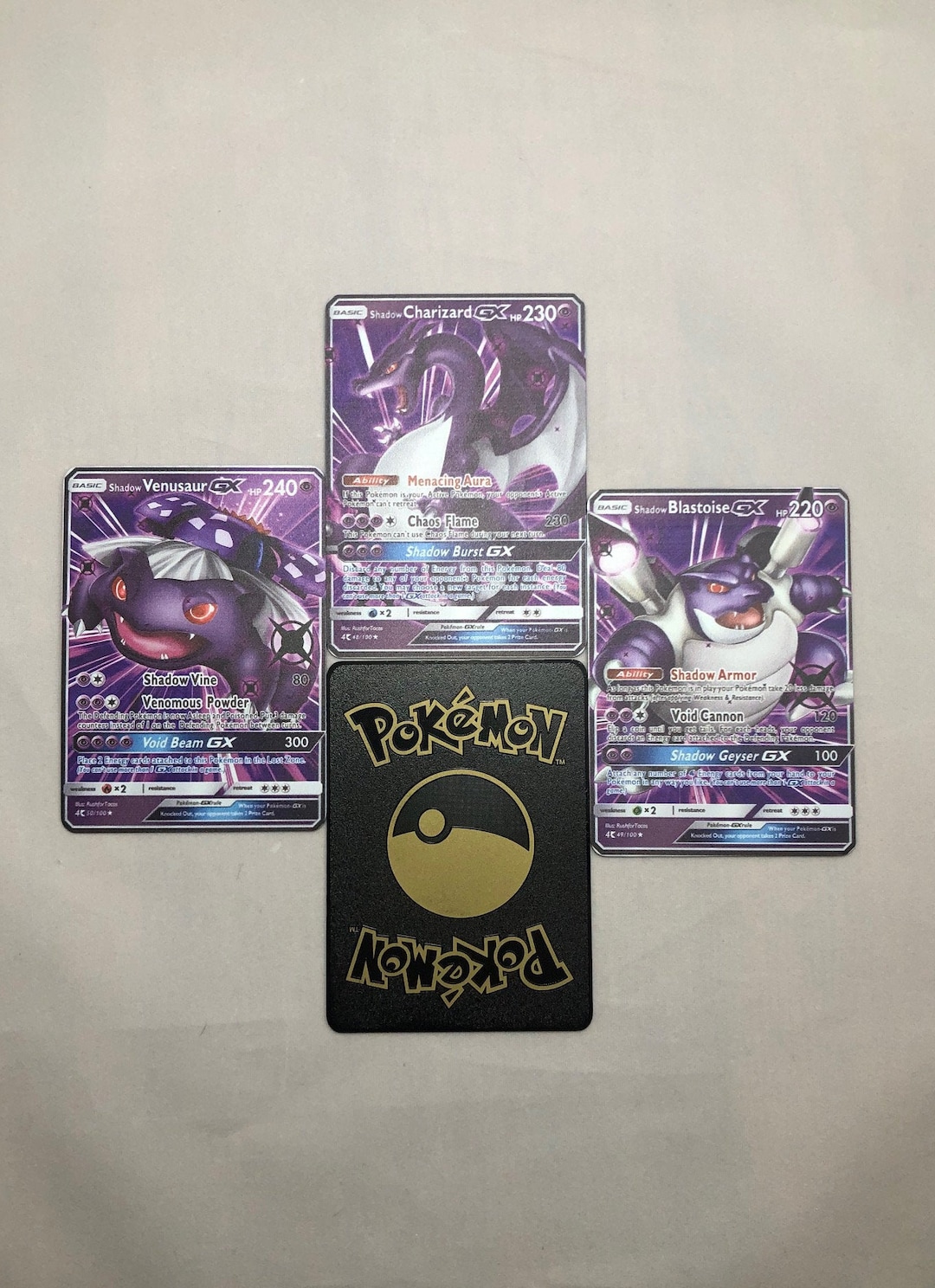 Shadow Charizard Blastoise Venusaur GX Metal Pokemon Cards -  Portugal